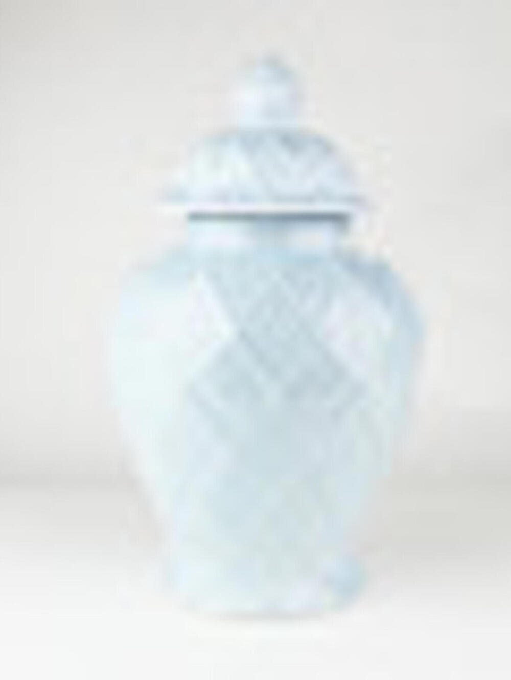 8 Oak Lane Small Textured Ginger Jar - Light Blue